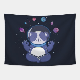 Funny Panda Bear Meditating Tapestry