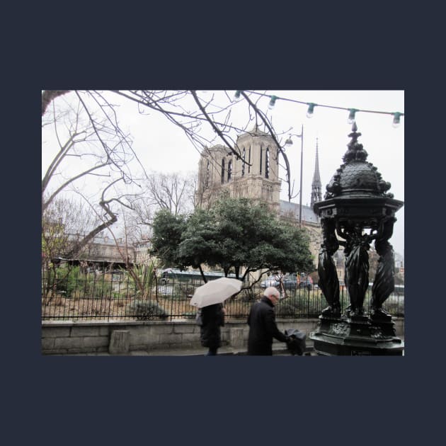 Paris Notre Dame de Paris Cathedral in the Rain by BlackBeret