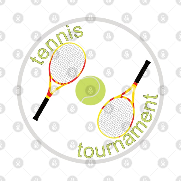 Rackets with tennis ball by GiCapgraphics