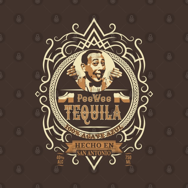 Pee Wee Herman Tequila Label by Alema Art