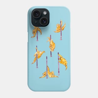 Sloth Pole Dancing Watercolor Phone Case