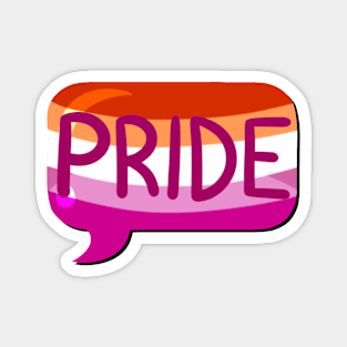 LGBTQ+ Pride Flag Bubble - Lesbian Magnet