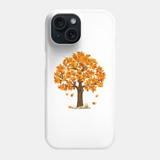 Autumn Tree and Leaves Phone Case