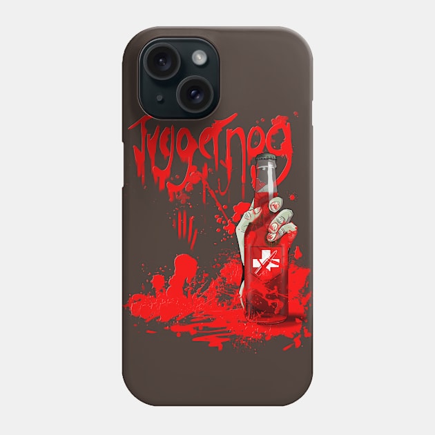 Zombie Hand Bloodied Juggernog on Brown Phone Case by LANStudios