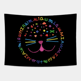 Cat Miaw Lovers Tapestry