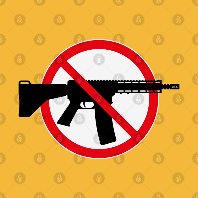 Gun Ban / Prohibition Sign (No Weapons / Peace / 3C) by MrFaulbaum