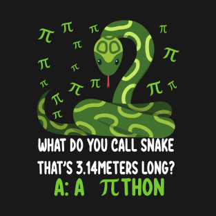 Funny Python Pithon Pi 3.14 Symbol Math Teacher Pi Day 2023 T-Shirt