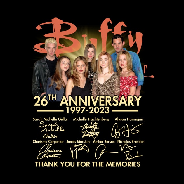 Buffy Movie The Vampire Slayer cast Signed 26th Anniversary 1997-2023 by Mendozab Angelob