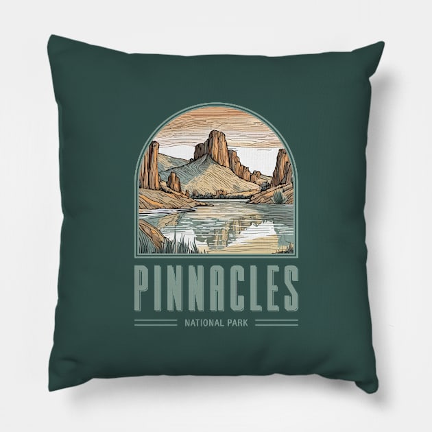 Pinnacles National Park Pillow by Curious World