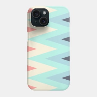 Peach and Blue Chevron Phone Case