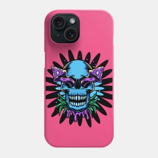 spooky floral skull Phone Case