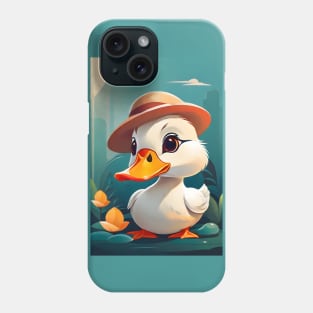 Cute Dapper Duckling in Nature Phone Case