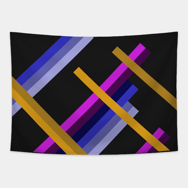 Leading lines black background Tapestry by Russell102