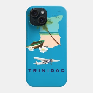 Trinidad map travel poster Phone Case