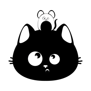 Black kitten and hamster T-Shirt