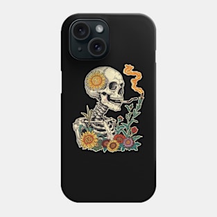 skeleton smoking chillin Phone Case