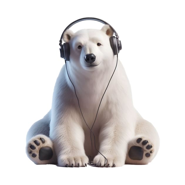 Polar bear listening to music by Ingridpd