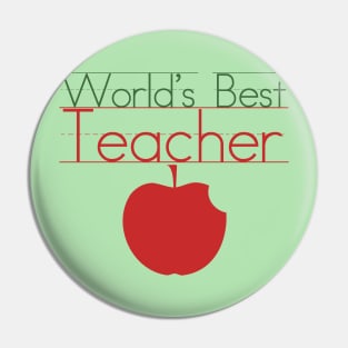 World's Best Teacher Pin