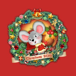 santa mouse 2019 T-Shirt