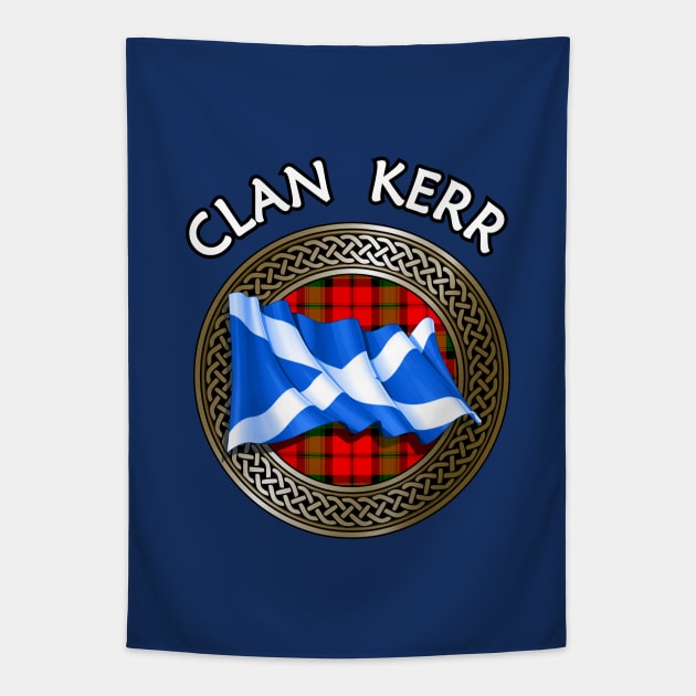 Clan Kerr Crest & Tartan Knot Tapestry by Taylor'd Designs