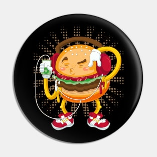 Funny Hamburger Pin