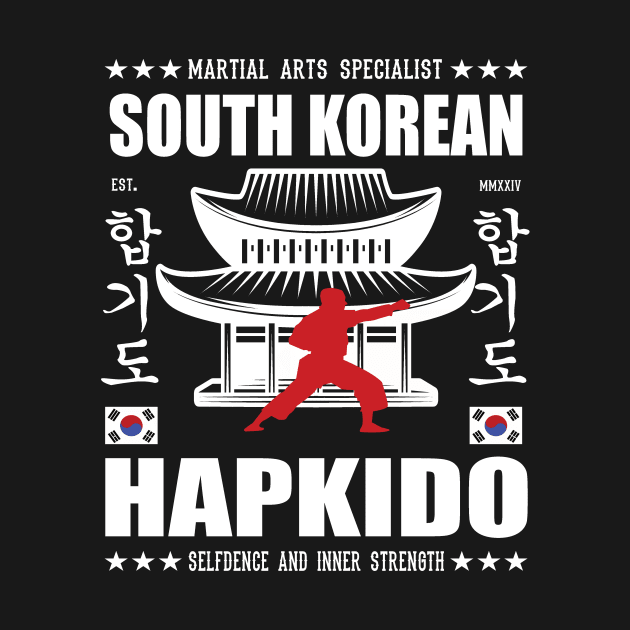 Cool Hapkido Martial Arts Design With Kanji by Tolan79 Magic Designs