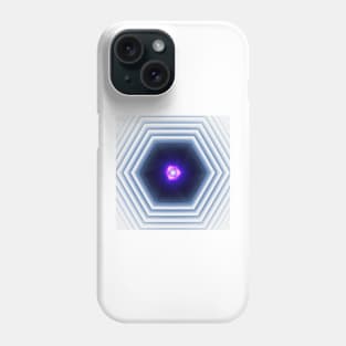 Glowing Digital Hexagon Pattern Phone Case