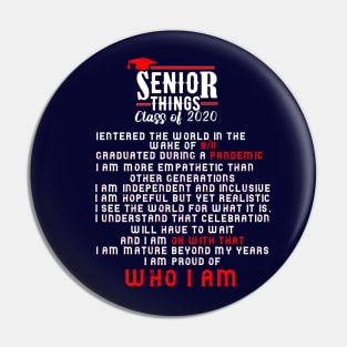 senior thing 2020 class of 2020 graduation gift Pin