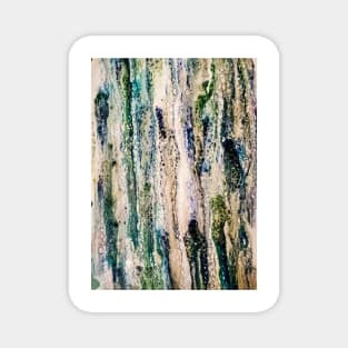 "Blurred Lines" acrylic fluid art Magnet