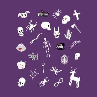 Spooky Halloween Doodle Pattern T-Shirt