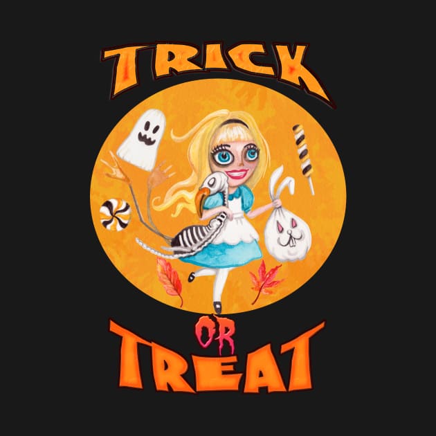 TRICK OR TREAT SPOOKY HALLOWEEN SCARY ALICE by Kribis