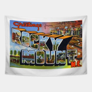 Greetings from Rocky Mount, North Carolina - Vintage Large Letter Postcard Tapestry