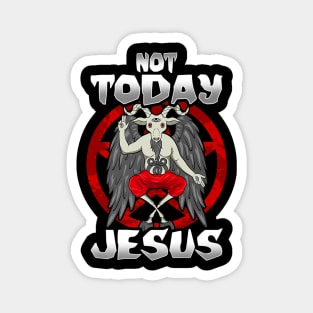 Devil Goat Not Today Jesus Lover Magnet