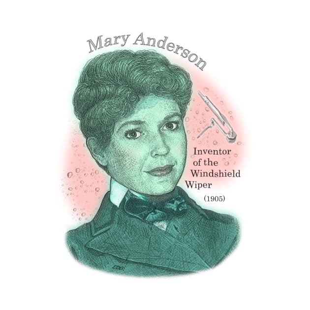 Mary Anderson, Inventor of the Windshield Wiper by eedeeo