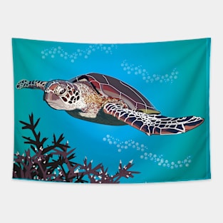 Green Sea Turtle Tapestry