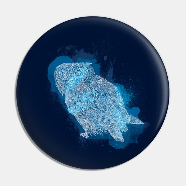 Midnight Owl Pin by polliadesign