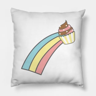 Rainbow cupcake Pillow