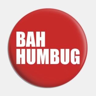 Bah Humbug (red background) Pin