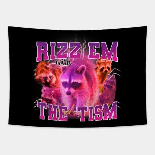 Rizz Em With The Tism Retro Autism Aware Tapestry