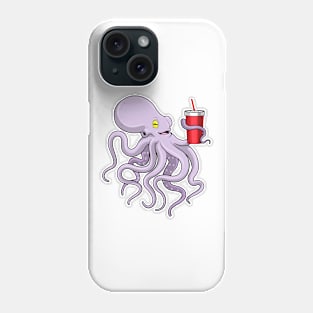 Octopus with Drinking mug Phone Case