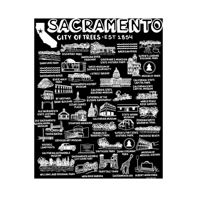 Sacramento Map by fiberandgloss