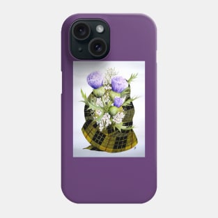 A Scottish Bouquet Watercolour Painting Phone Case