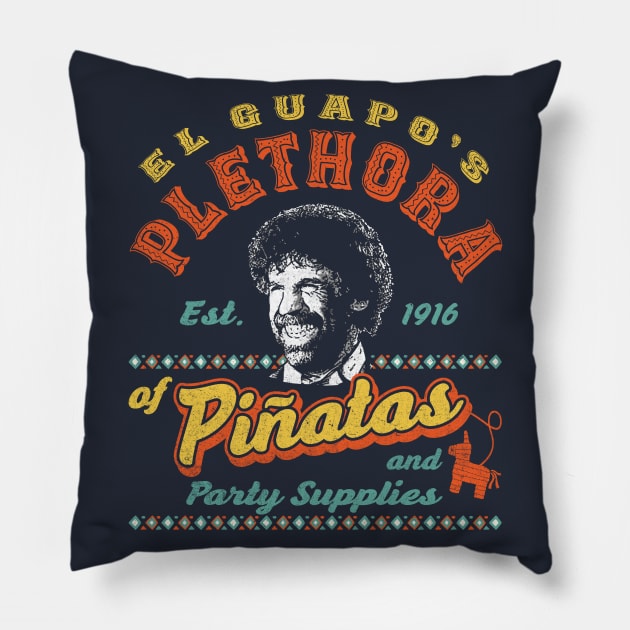 El Guapo's Plethora Of Piñatas Pillow by Alema Art