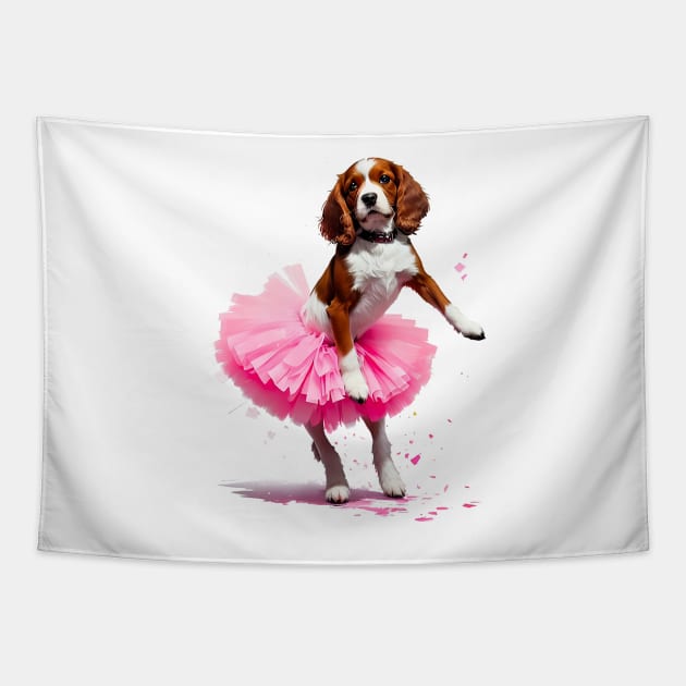 Glamourpup: Cocker Spaniel Pink Tutu Tee Tapestry by fur-niche