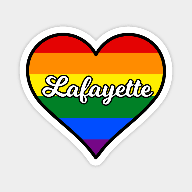 Lafayette Louisiana Gay Pride Heart Magnet by fearcity