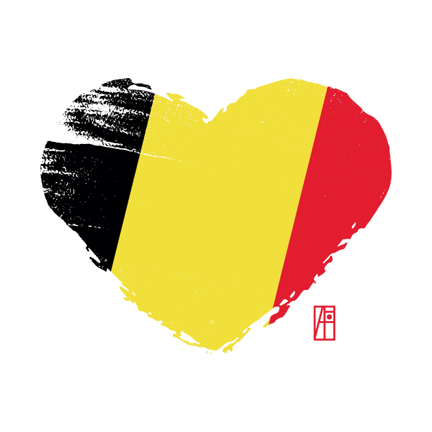 I love my country. I love Belgium. I am a patriot. In my heart, there is always the flag of Belgium. by ArtProjectShop