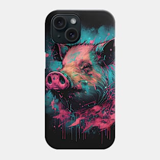 Pig Art Style 90s Phone Case