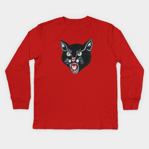 Black Cat Fireworks Kids Long Sleeve T Shirt Teepublic