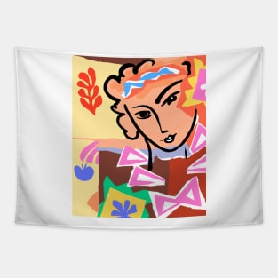 Denizko Art Colorful Woman Tapestry