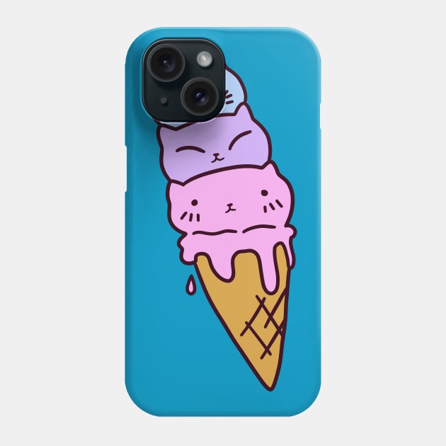 Icecream Cone Cats Phone Case by saradaboru